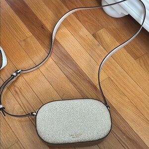 Kate Spade Cream Crossbody Bag with Shimmer Finish